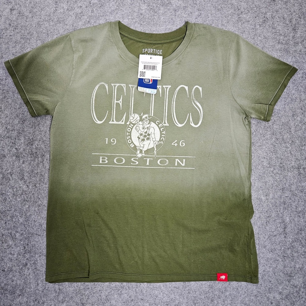 Sportiqe Kelly Green Boston Celtics Arcadia Sun-Dipped T-Shirt Large NEW